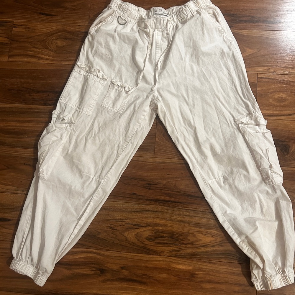 Primark White Track Pants Relaxed Fit